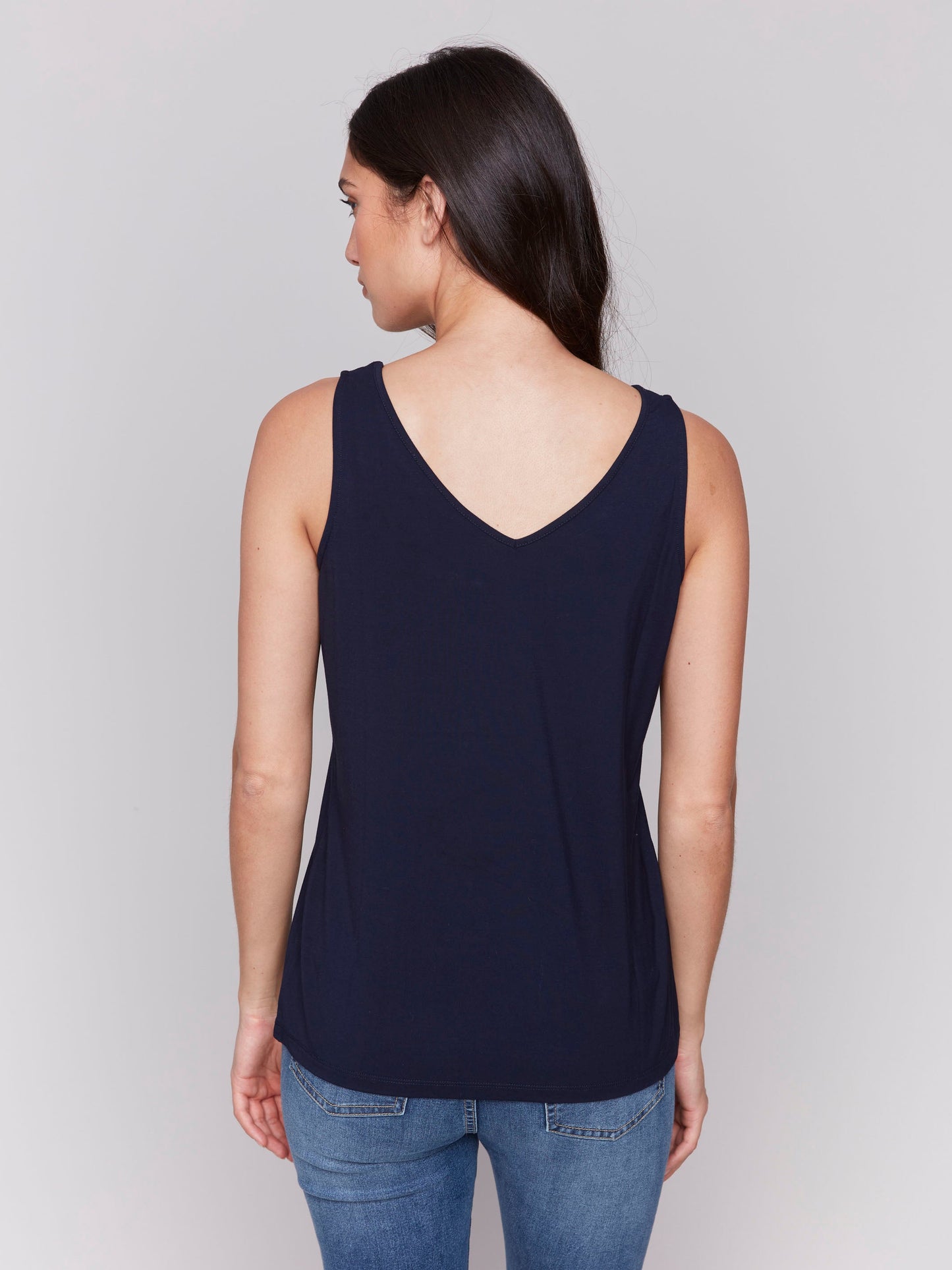 Reversible Bamboo Cami - Navy