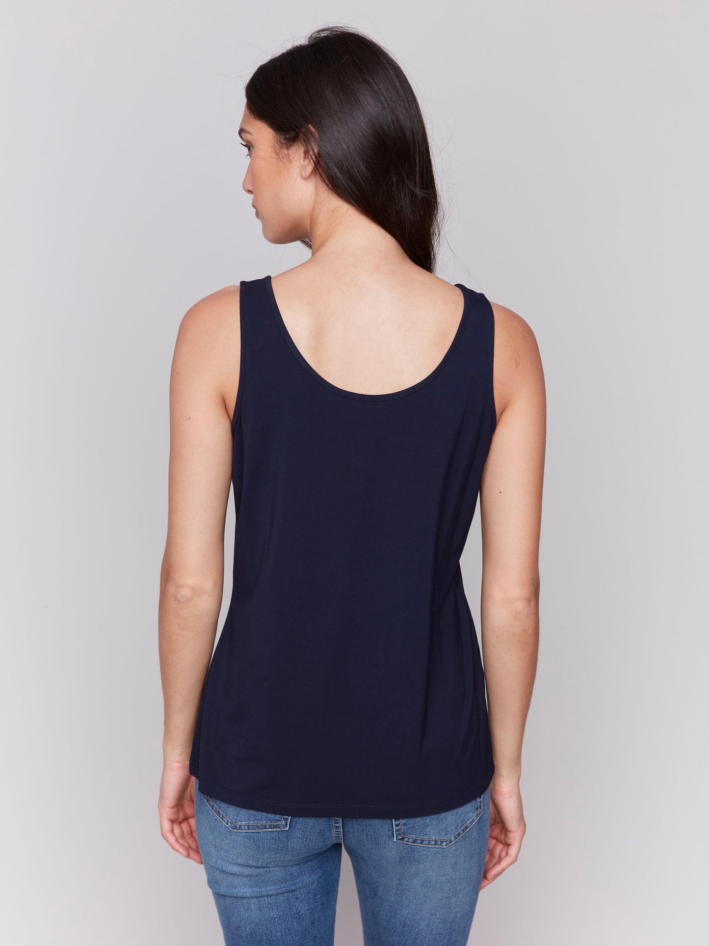 Reversible Bamboo Cami - Navy