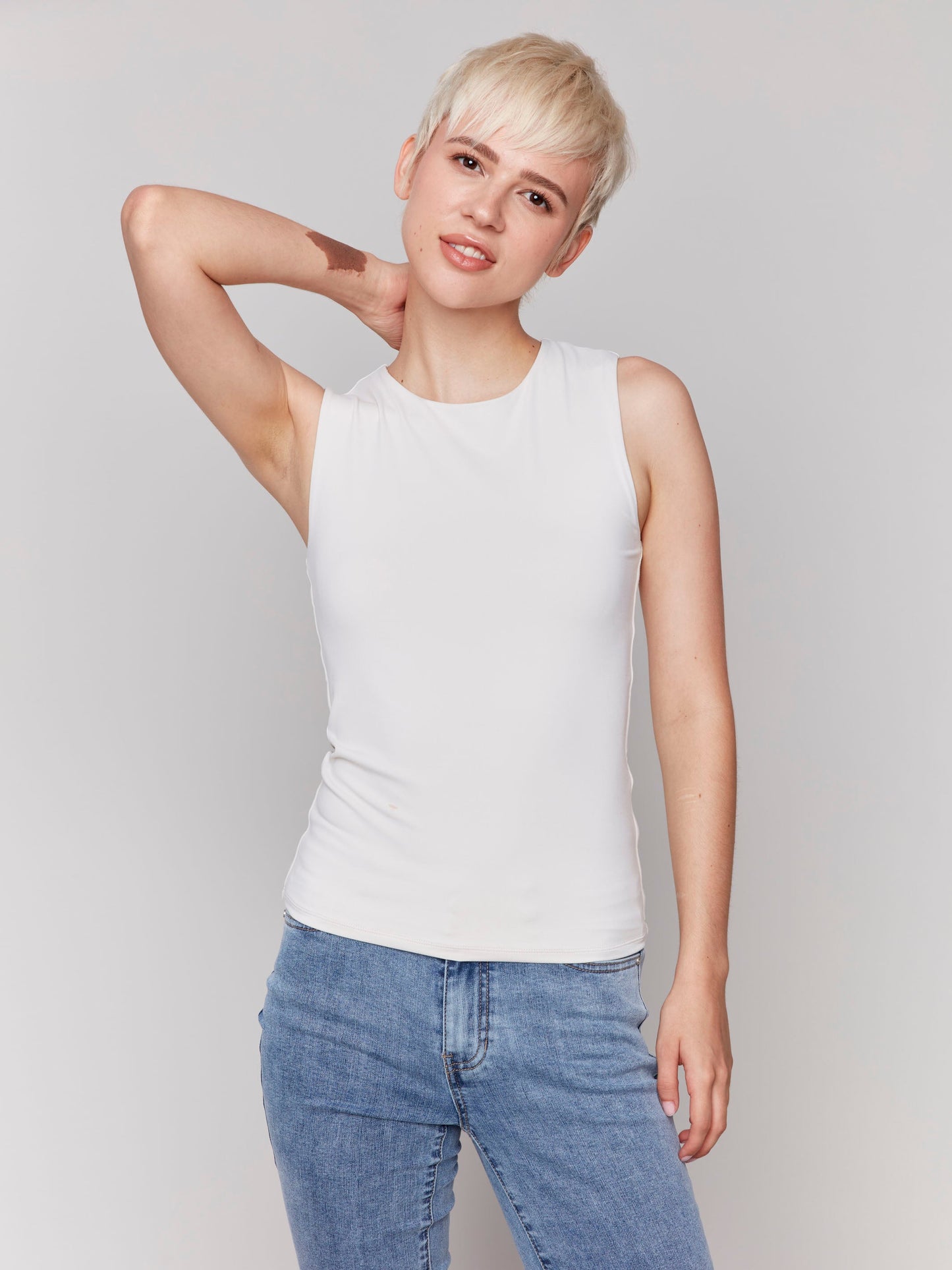 Sleeveless Super Stretch Top - Natural