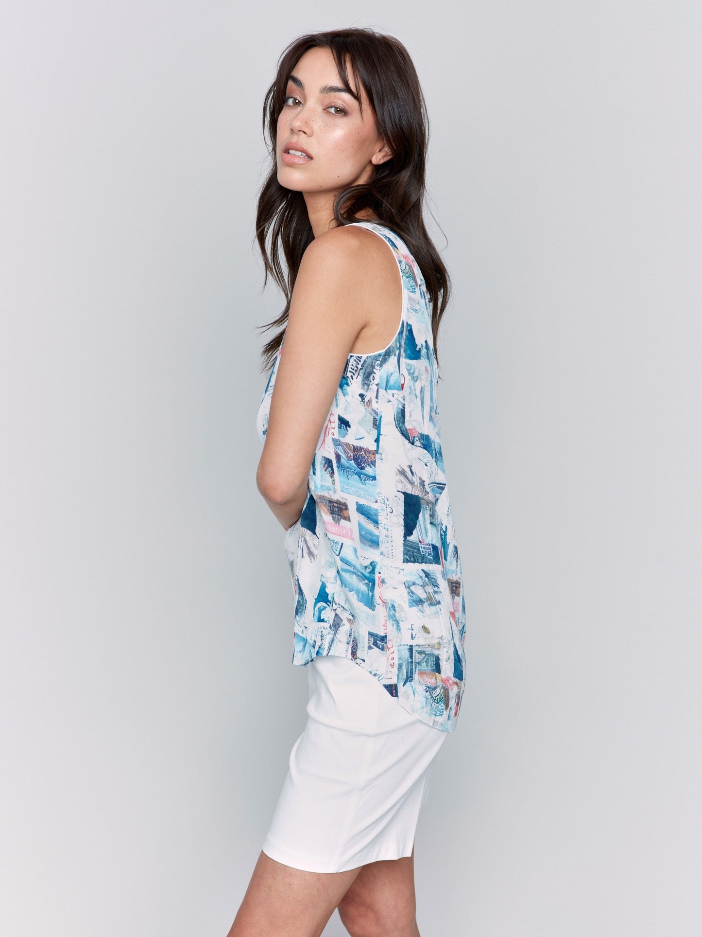 Printed Reversible Cami - Postcard