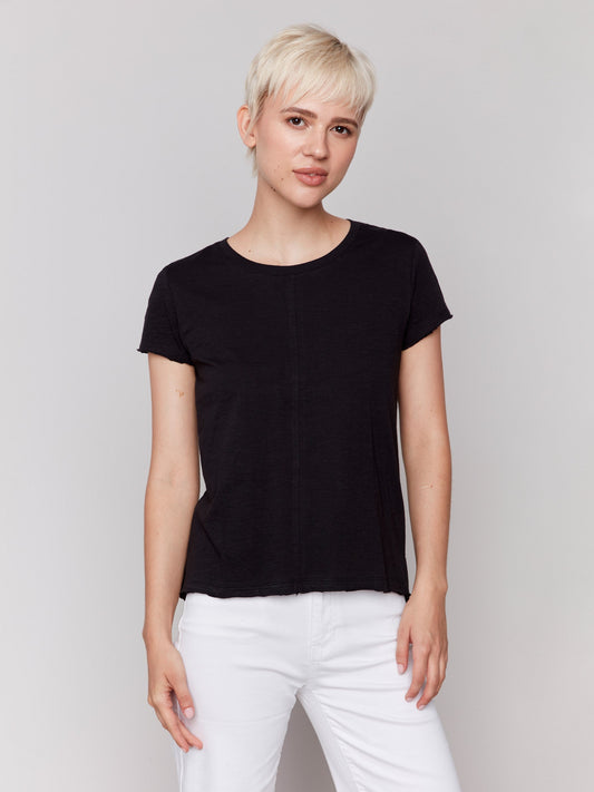 Organic Cotton Slub T-shirt - Black